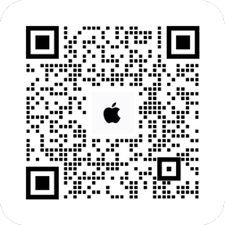一张中间有 Apple logo 的二维码。