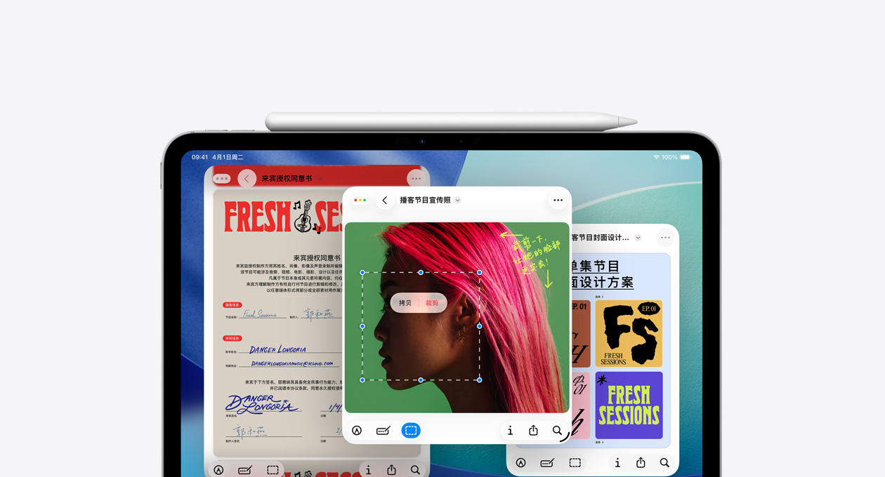 iPad 展示新的预览 app。