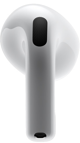 AirPods 4，展示单只 AirPods 的背面视图。