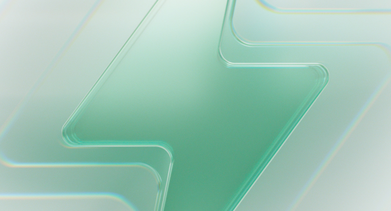 闪电图形，搭配绿色背景