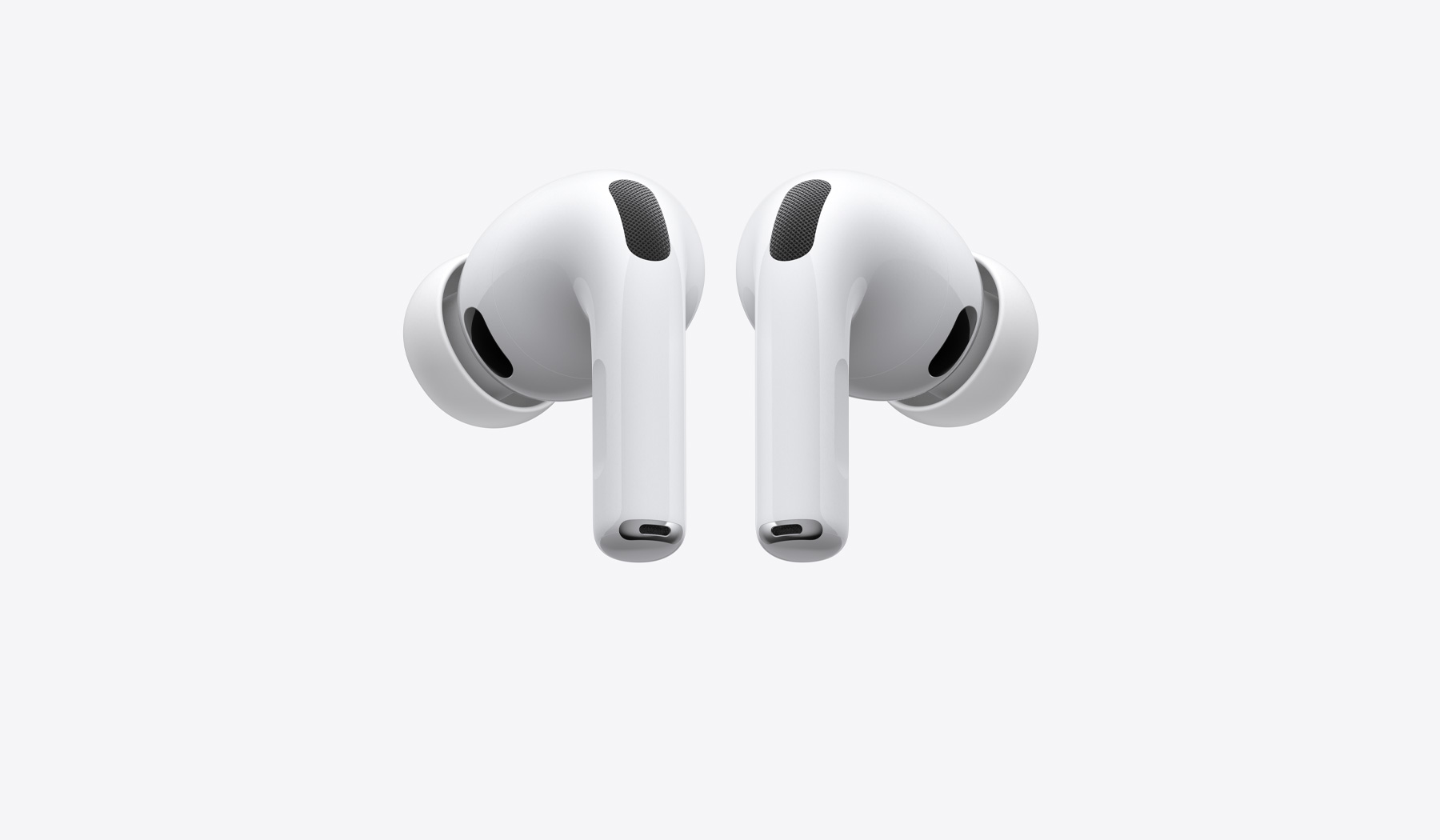 AirPods Pro 3，左侧和右侧的无线耳机，白色，配有硅胶耳塞