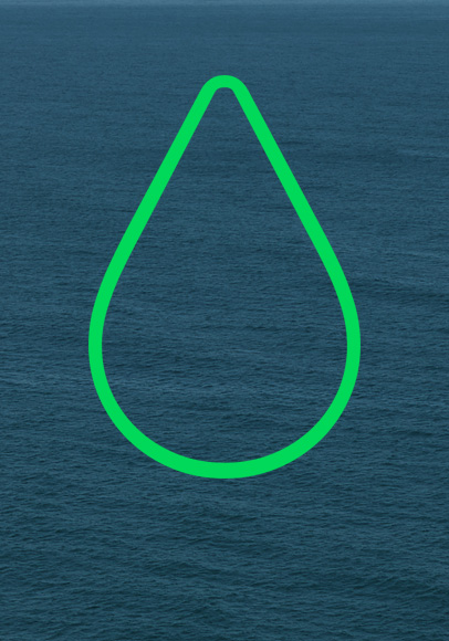 海面，绿色水滴图标