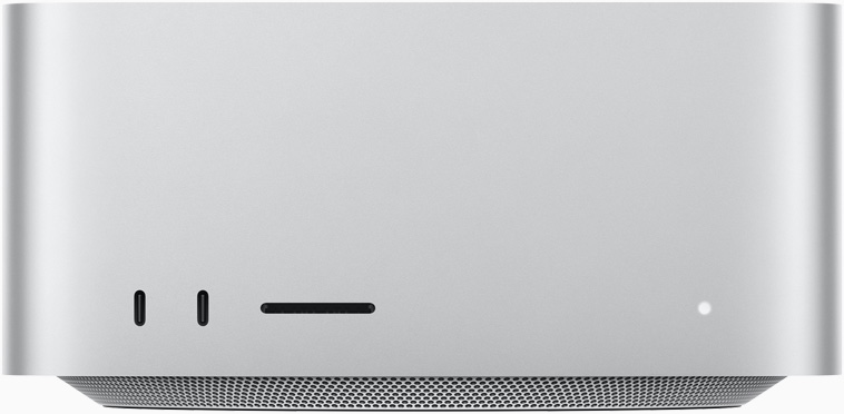 Mac Studio 的正面视图